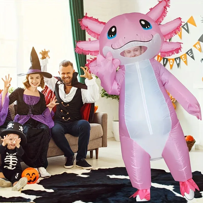 

Adorable Funny Salamander Design Inflatable Suit Halloween Christmas LARP Party Supplies Photography Props
