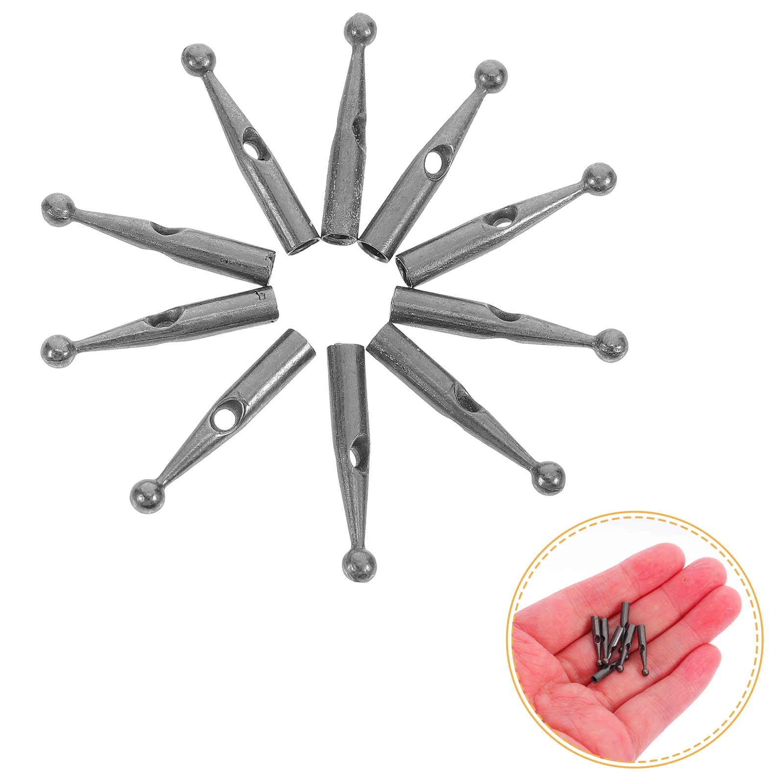 10 Pcs Umbrella Bead Accessories Folding Cover Parts Metal Components Tip Beads 2mm Bone Tail Zinc Copper Parts Travel