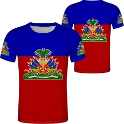 Hti HAITI Flag National Emblem Tshirts 3D Print TShirt Summer T Shirt Fashion Kids Casual Boy Girl Unisex Round Neck Tees TShirt