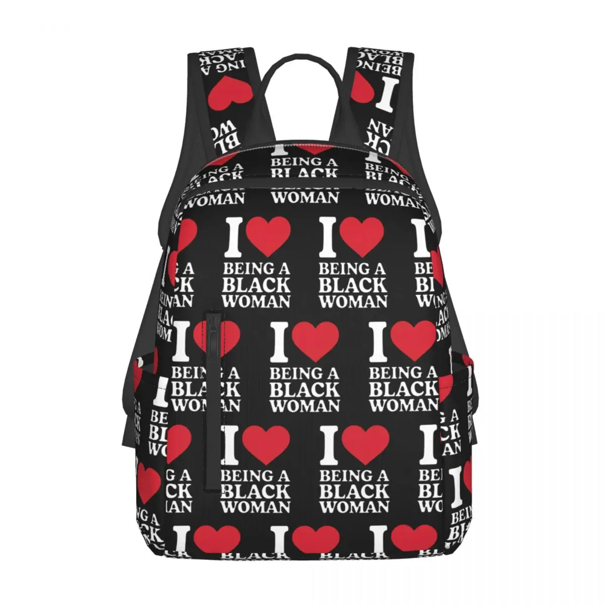 

I Love Being A Black Woman Empowering Pride Design Backpack Daypack Large Capacity Boys Girls BookBag School Bag Shoulder Bags
