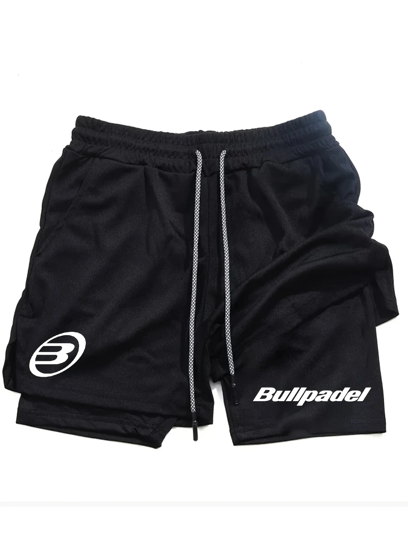 Pantaloncini da corsa Pantaloncini sportivi da palestra da uomo 2 in 1 Allenamento ad asciugatura rapida Allenamento Palestra Fitness Pantaloni corti da jogging Pantaloncini da uomo estivi