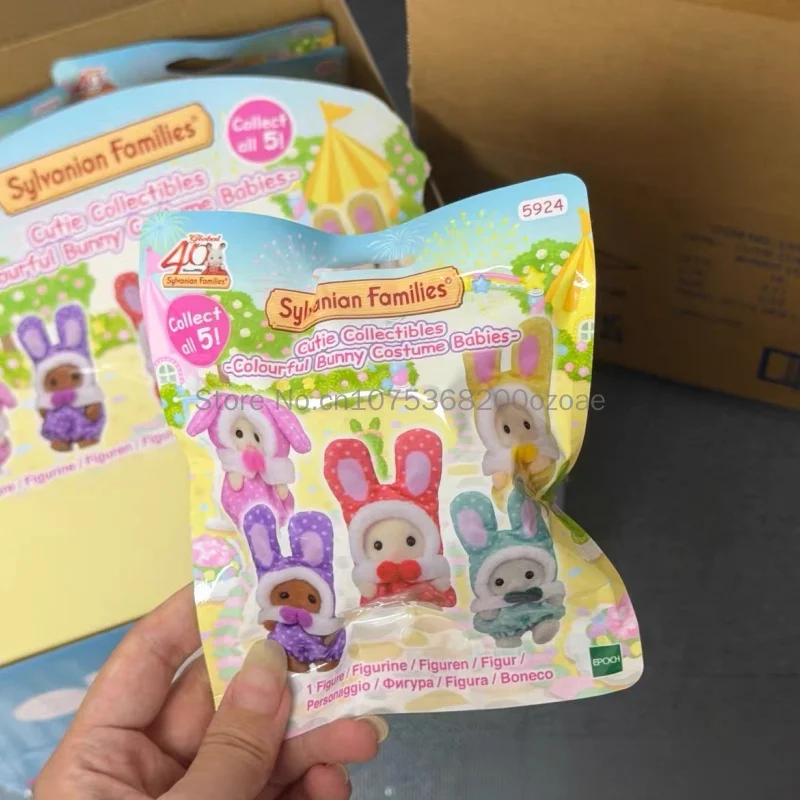 Sylvanian Families Genuine In Stock 40th Blind Box Anniversary Rabbit Anime Collectible Doll Kawaii Ornament Home Decoration