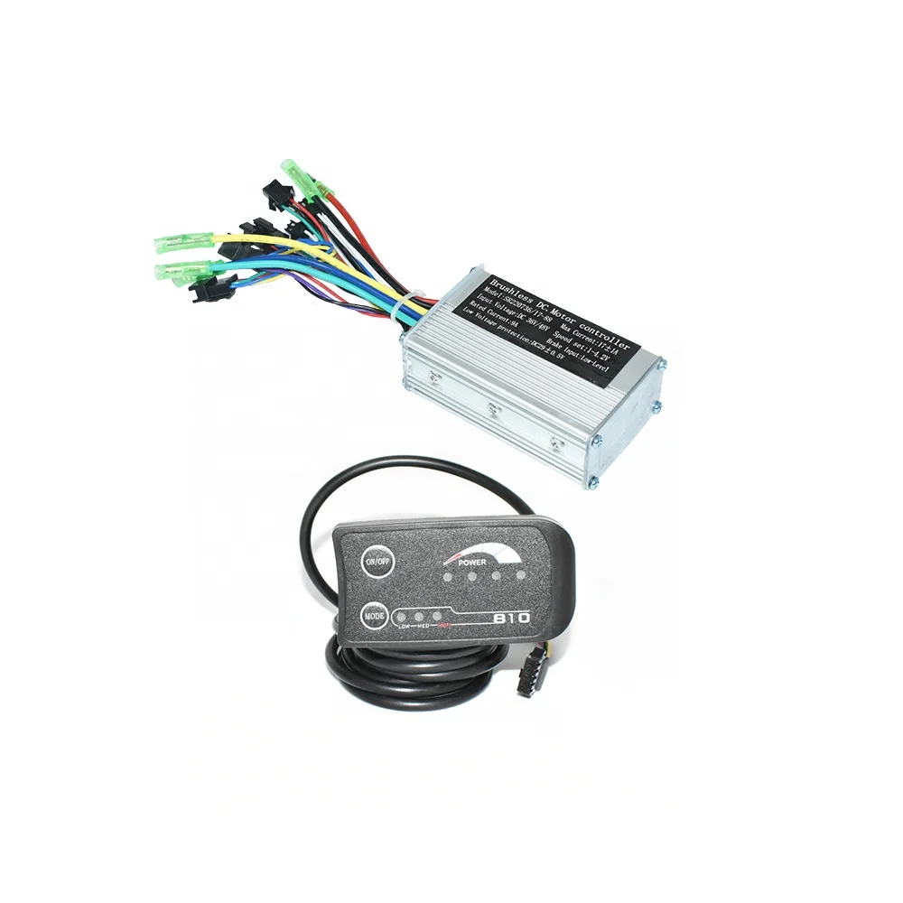 36/48V 17A Electric Bike Parts Universal Scooter Controller Conversion Kit with LCD Split Gauge Throttle