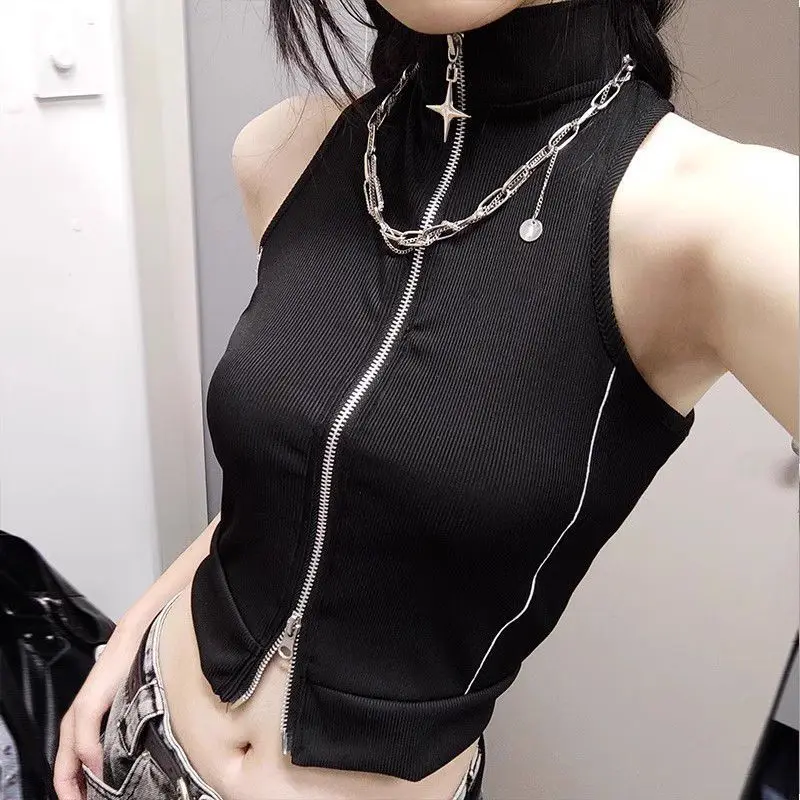 Moto américaine Duplex rétro printemps et automne chaud Cool veste courte à glissière femmes mince mode revers haut à manches longues veste