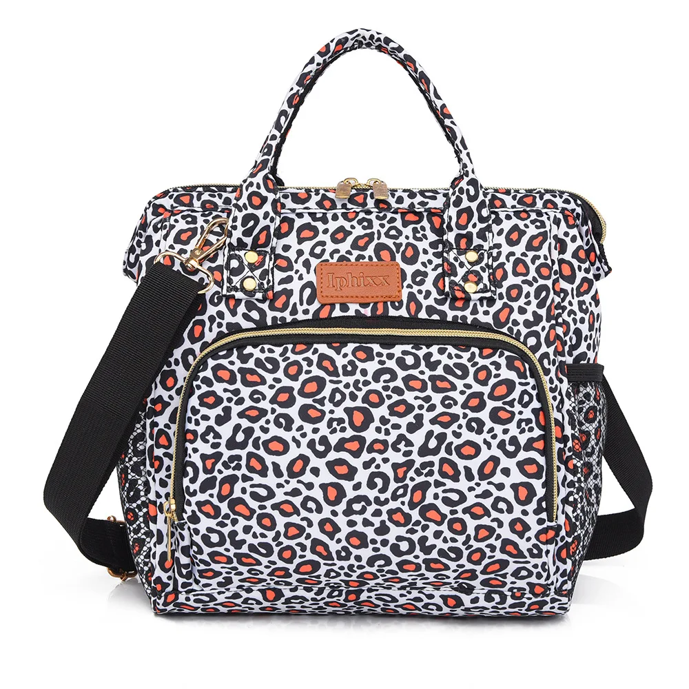 سعة كبيرة رسول حقائب السفر نمط جديد حقيبة حفاضات مقاومة للماء متعددة الوظائف الأمومة الأم عربة طفل أكياس الحفاض #5