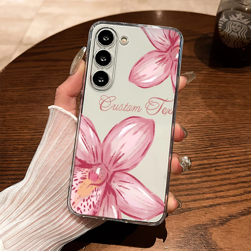 Orchideenblumen-Hülle für Samsung Galaxy S26 S25 S24 S23 Ultra S22 S21Plus FE A57 A56 A55 A54 A53 A36 A35 A34 5G Klare Weiche Schutzhülle – Detail 9
