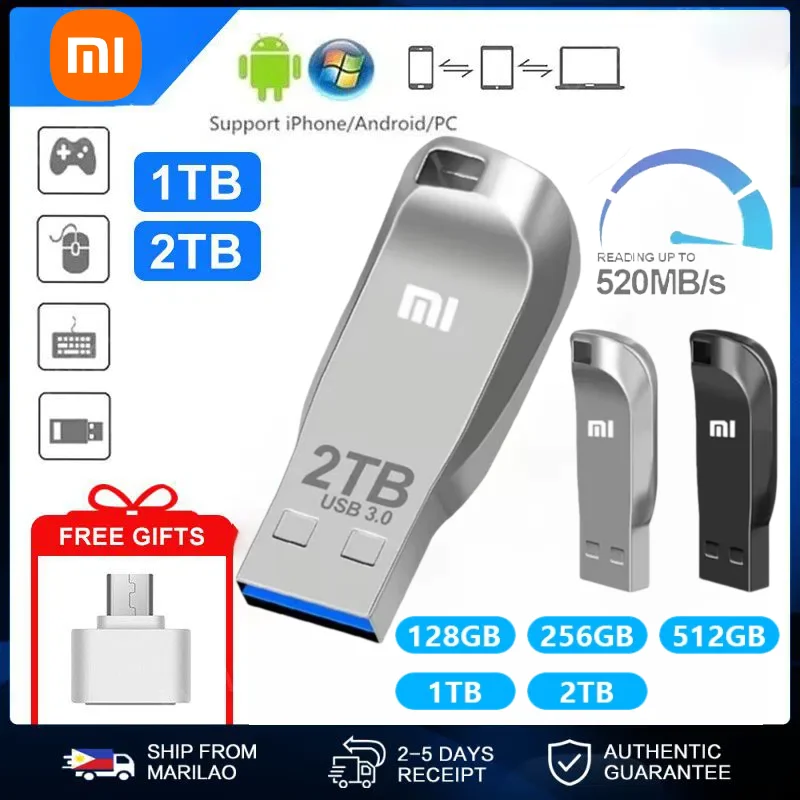 

Xiaomi 2TB Pen Drive USB Flash Drive High Speed Pendrive Type-C Interface Dual-Use Flash Memory Stick For Mobile Phone Computer