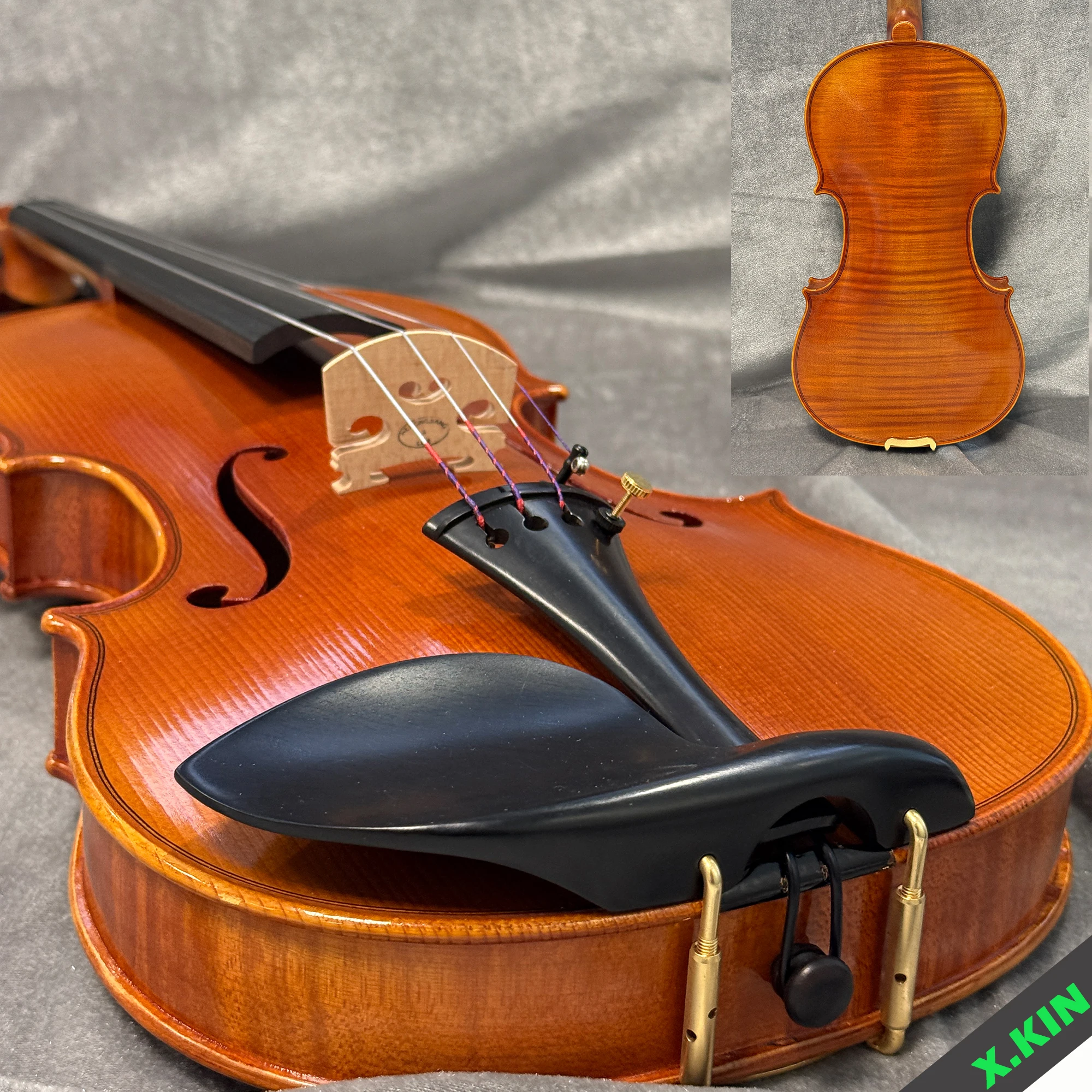 

Профессиональная Скрипка Ручной Работы 4/4, Цельнокорпусная, с Итальянским Красным Масляным Лаком, Яркий Звук, Акустическая Скрипка для Взрослых и Студентов