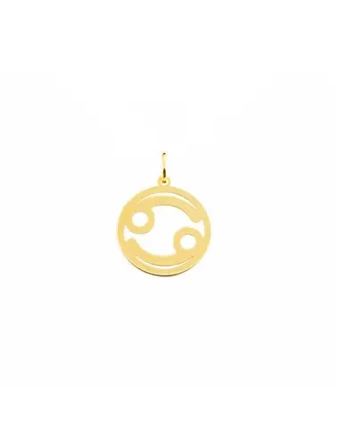 Gold Cancer horoscope pendant (9kts)