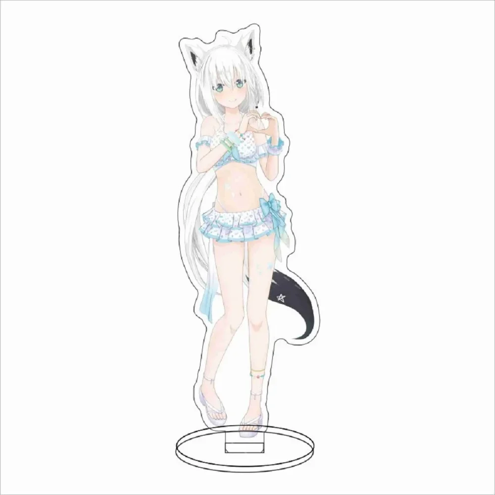 Anime 15CM Swimsuit Hololive Vtuber Figures Cosplay Acrylic Stands Model Exquisite Grils Desk Decor Cute Standing Sign Fans Gift