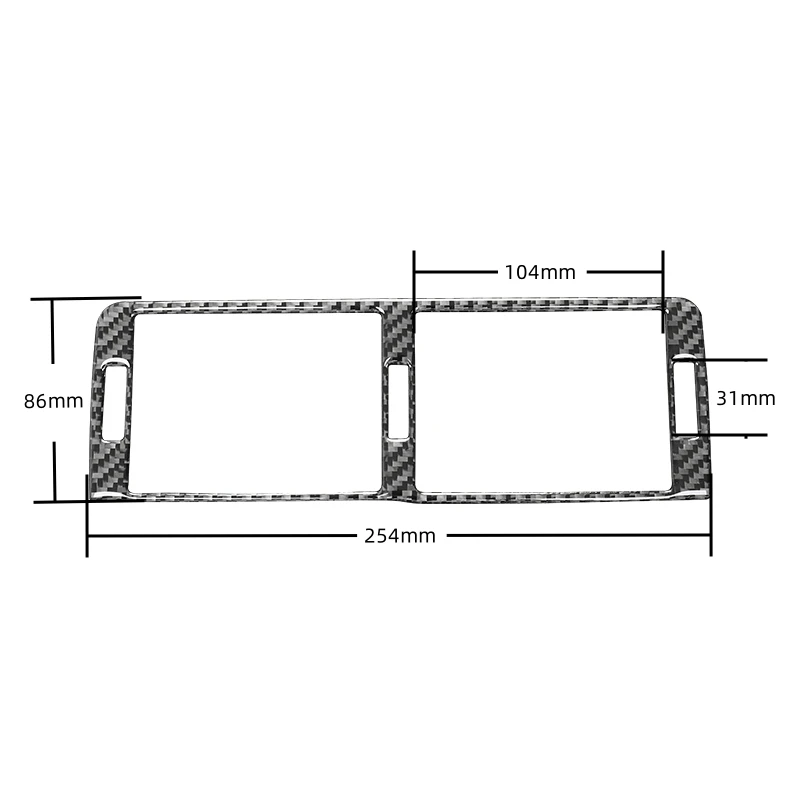 For BMW 3 Series E46 1999-2004 Accessories Carbon Fiber Car Dashboard Panel Central Air Outlet Decoration Frame Cover Stickers