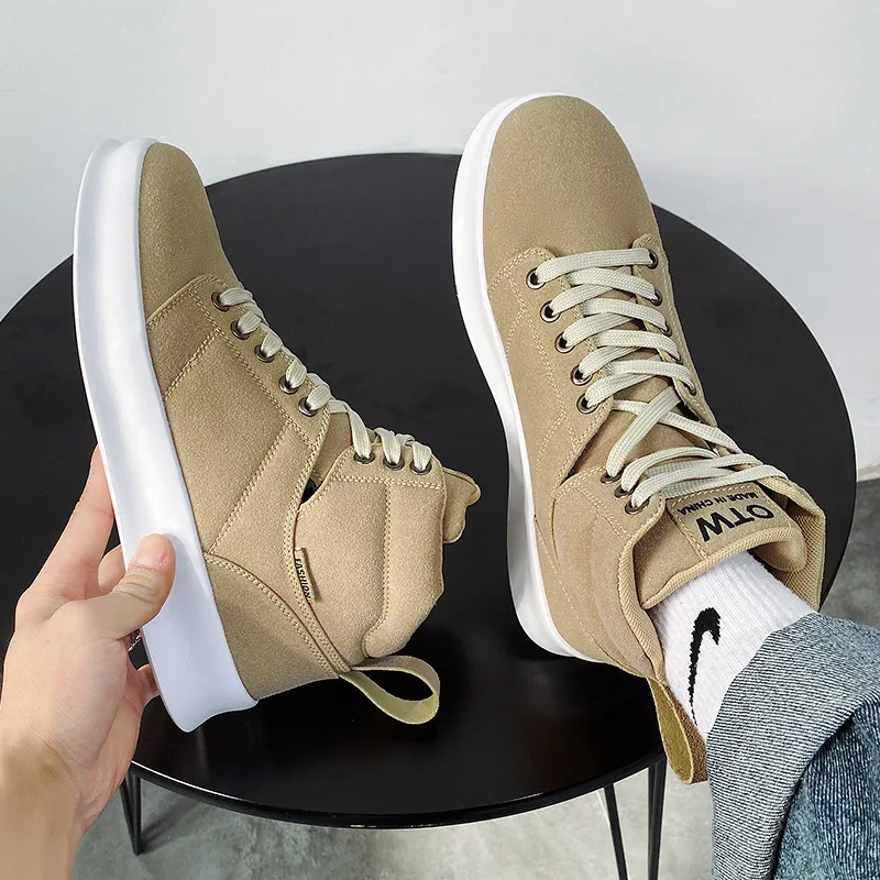 Autumn Winter Classic High-top Sneakers for Men Comfort Suede Designer Shoes Men Flats Platform Sneakers Casual Men basket homme