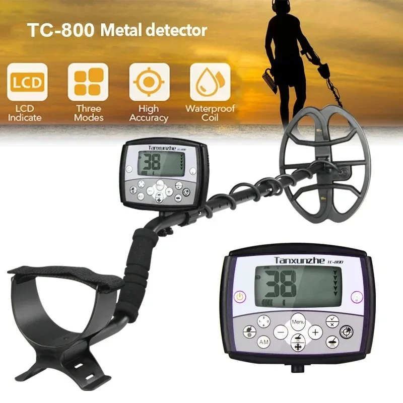 High Frequency Pinpoint Metal Detector TC-800 Waterproof Search Coil For Underground Gold Silver Coin Treasure Detection