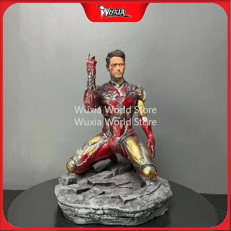 

25cm Iron Man MK85 Kneeling Posture Figure The Avengers Anime Figures Collection Desktop Ornament Decoration Best Gifts for Boys