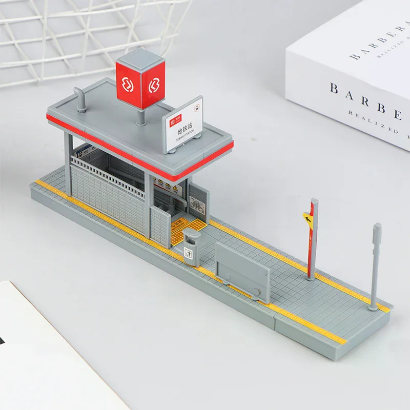 مقياس 1:64 محطة مترو ديوراما نموذج مجموعة المشهد الهندسي لتقوم بها بنفسك تفكيك لتزيين طاولة الرمل ديوراما #5