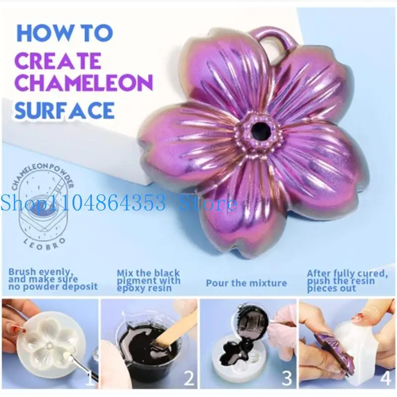 

652F Color Shifting Mica Powder Pearl Pigment Powder for Painting 12-Color