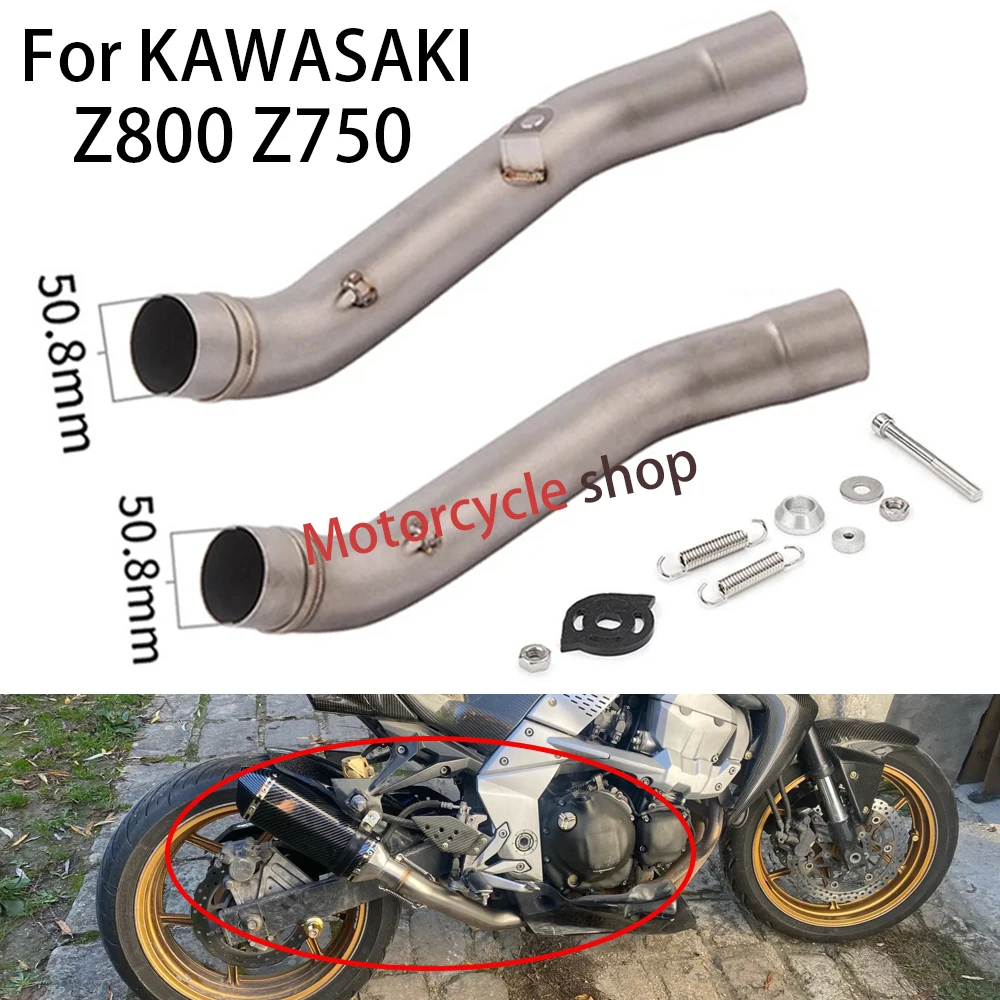For KAWASAKI Z750 Z 750 2007-2014 Years Z800 Z 800 2013-2016 Years Motorcycle Exhaust Muffler Tube Escape Moto Middle Link Pipe