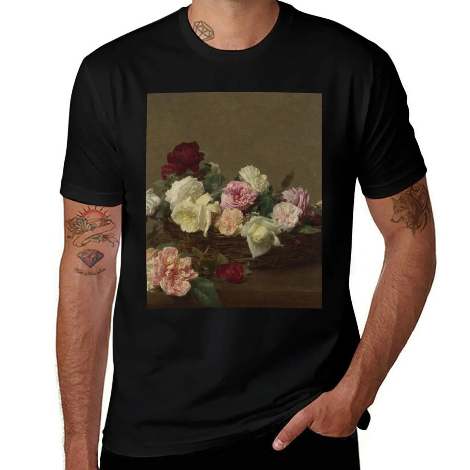 Ignace-Henri-Theodore Fantin-Latour - A Basket Of Roses T-Shirt Moisture Control Sports Tee T-Shirt