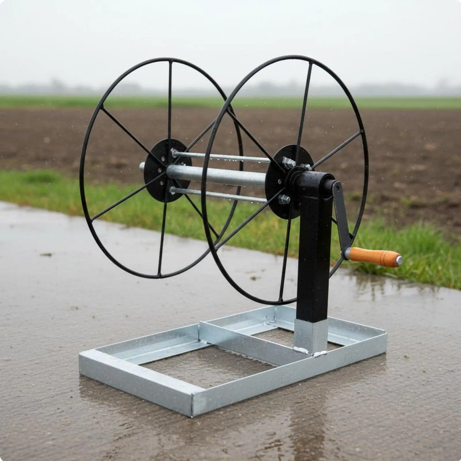 Manual Winding Irrigation Hose Reel Thickened Base Storage Equipment for Agricultural Irrigation