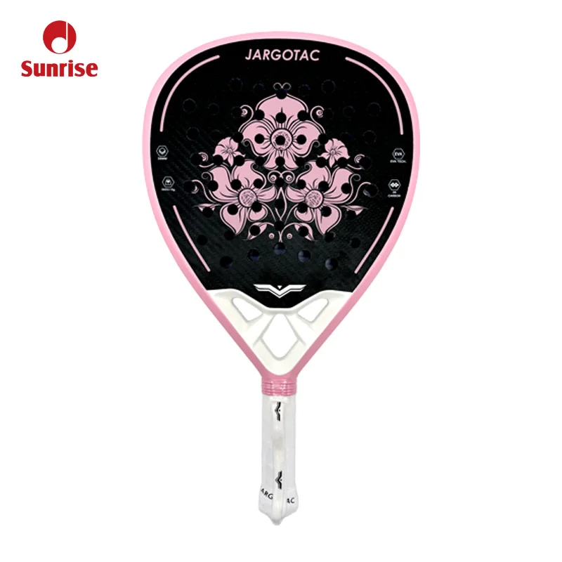 SA006 Teardrop Padel Racket 3K/12K/18K Carbon Fiber 260x260mm Face Size High Quality Private Label Wholesale Custom
