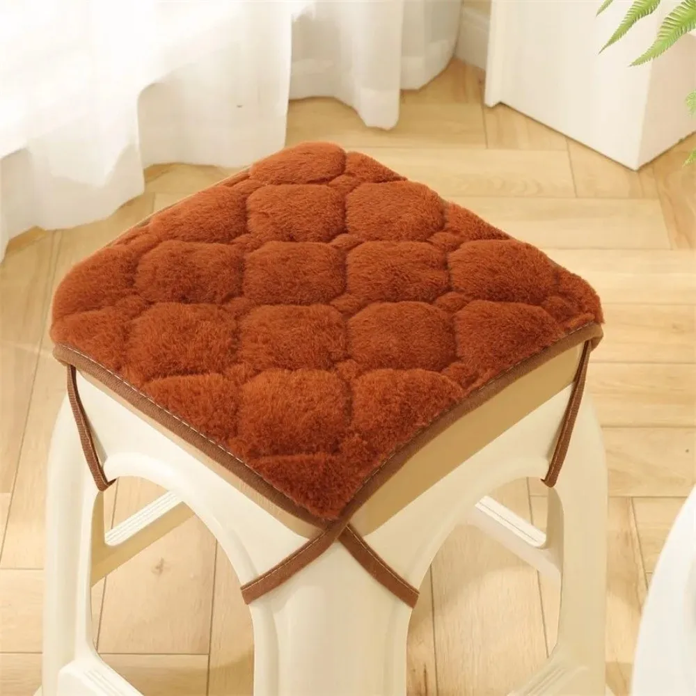 New 35x35cm Chair Cushion Solid Stool Cushion Corner Ties Anti-Slip Square Seat Pad Office Chair