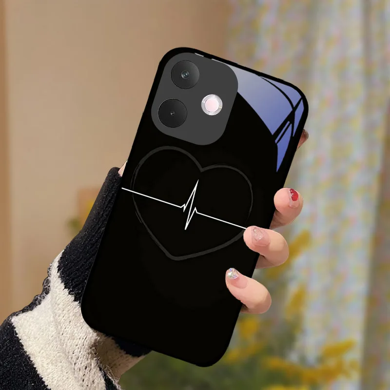 ل ممن لهم A5 برو 5G حافظة من الزجاج المقسى حالات الهاتف ل ممن لهم A 5 A5Pro فوندا للصدمات الغطاء الخلفي حامي الكاميرا CPH2695 6.67"