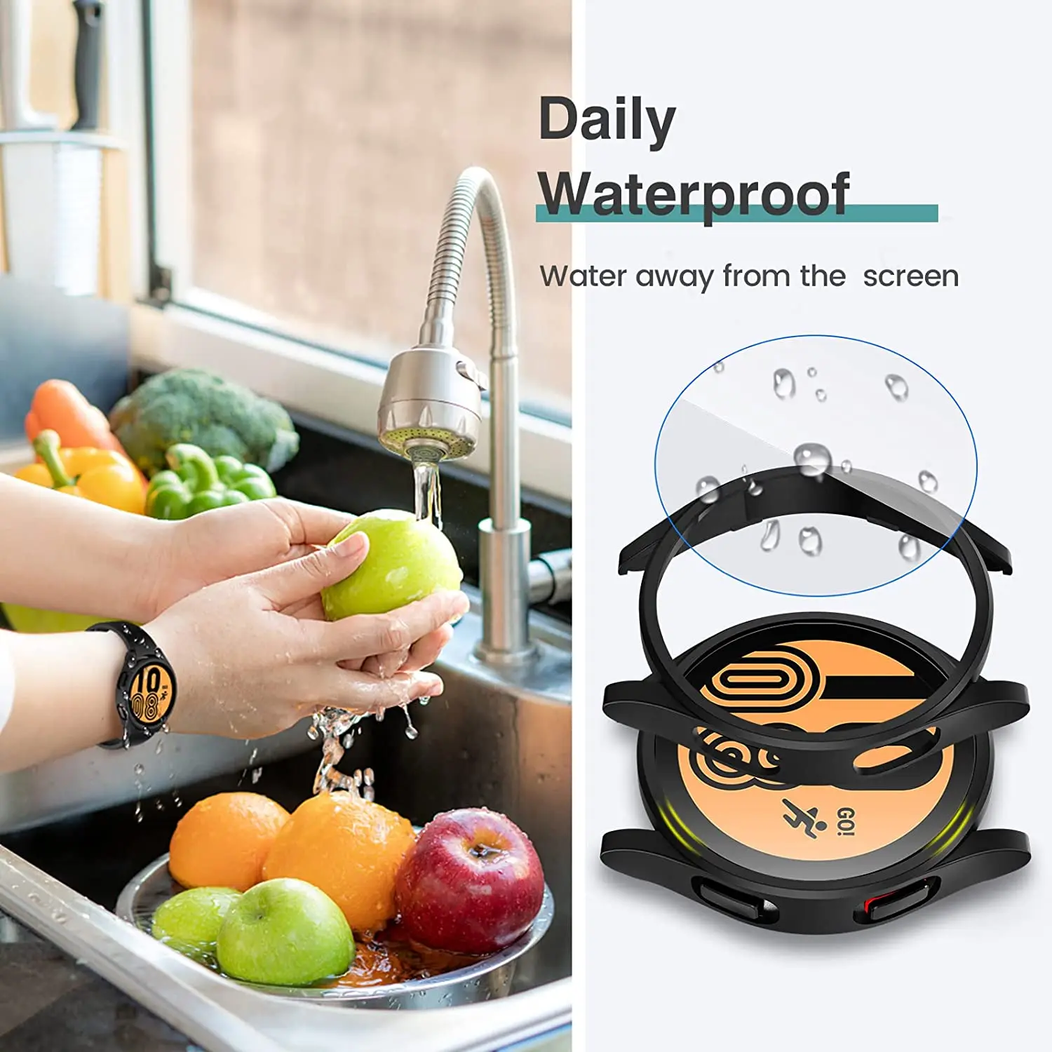 زجاج + حافظة لهاتف سامسونج جالاكسي ساعة 6 40 مللي متر 44 مللي متر ملحقات إطار الكمبيوتر واقي ممتص الصدمات ساعة جالاكسي 6 كلاسيكي 43 مللي متر 47 مللي متر غطاء