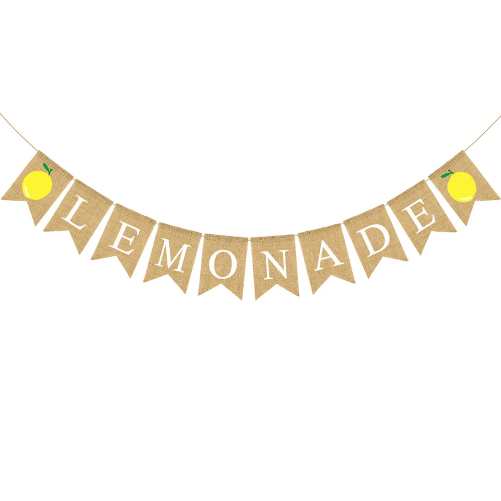 Burlap Lemonade Banner Lemonade Stand Decorations For Lemon Theme Party Decoration Family Gatherings Outdoor Decoration Flags