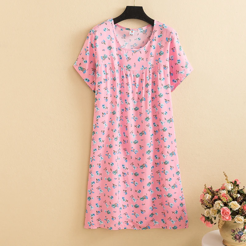 New 2023 Casual Vintage Summer Dress For Women Print Flowers Short Sleeve O-neck Dresses printing Ladies Party Dress