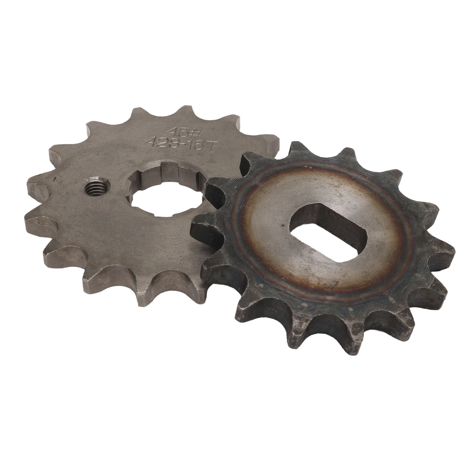 428 16T 20mm ضرس الكربون الصلب 14T 12X17mm H ثقب ضرس الكربون الصلب للمحرك #3