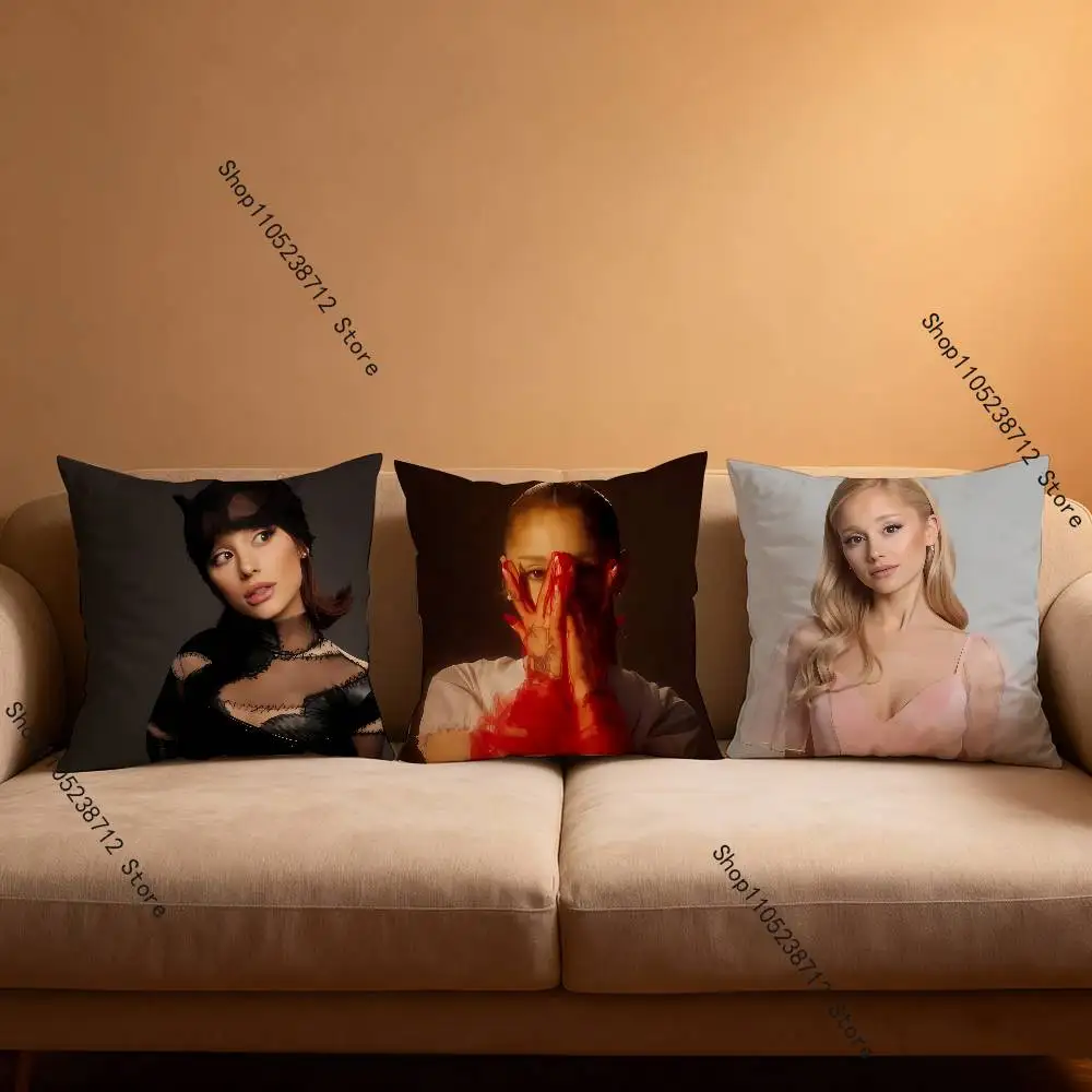 Singer A-Ariana G-GrandeS Pillowcase Pillowslip Cushion Plush Boys Girl Cartoon Anime Kawaii Decoration Kids Birthday Cute Gifts