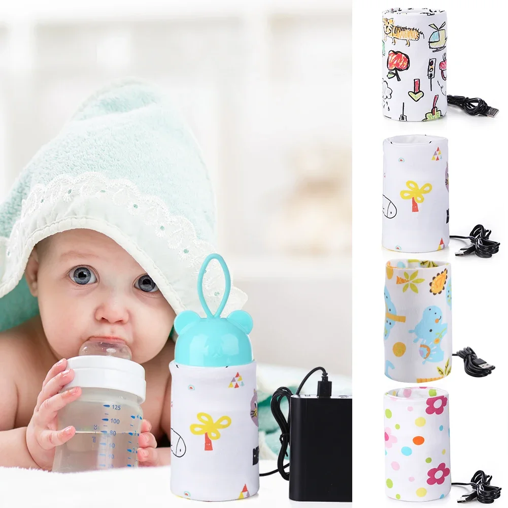 USB 5V Baby Bottle Warmer Safe To Use Feeding Bottles Insulation Bag Babies Supplies Infant Bottles Insulation Cover for Outdoor