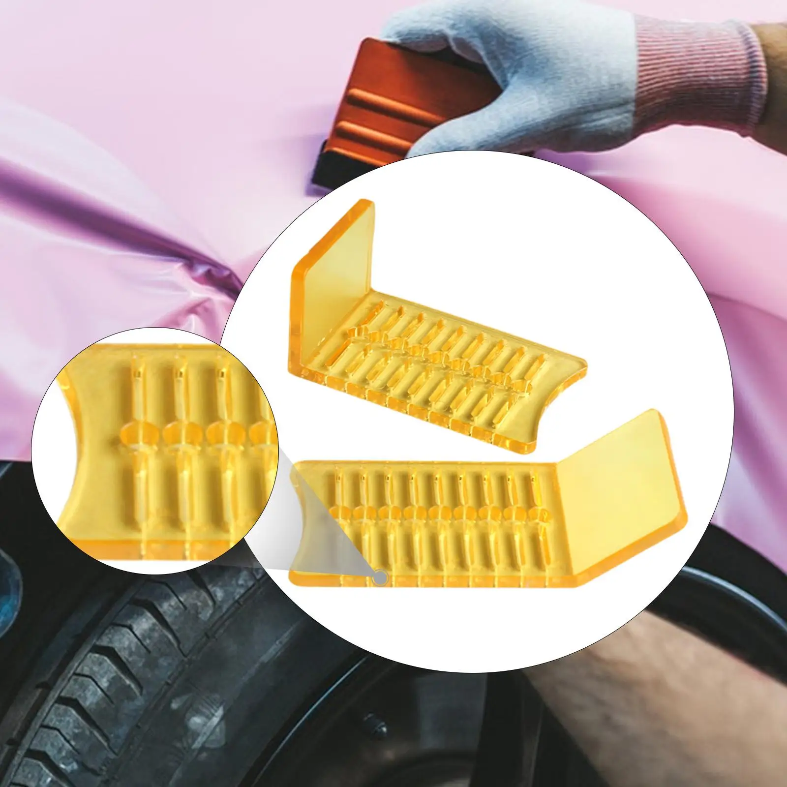 

2x Vinyl Wrap Measuring Tools Portable Design Lightweight Measuring