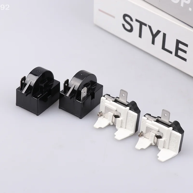 Refrigerator Compressor PTC Start Relay Refrigerator Starter Overload Protector 1/2 Pin 15 Ohm 1/6H Replacement Protector