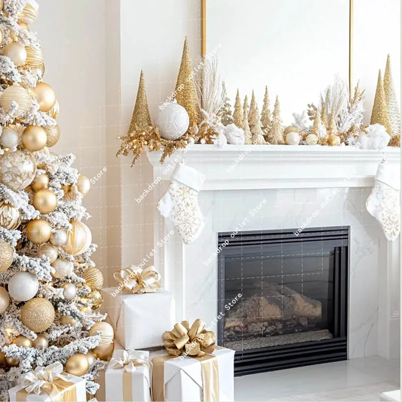 احتفال عيد الميلاد التصوير خلفية الشتاء نافذة بريق شجرة عيد الميلاد الاطفال الأسرة صورة ديكور خلفية استوديو الصور