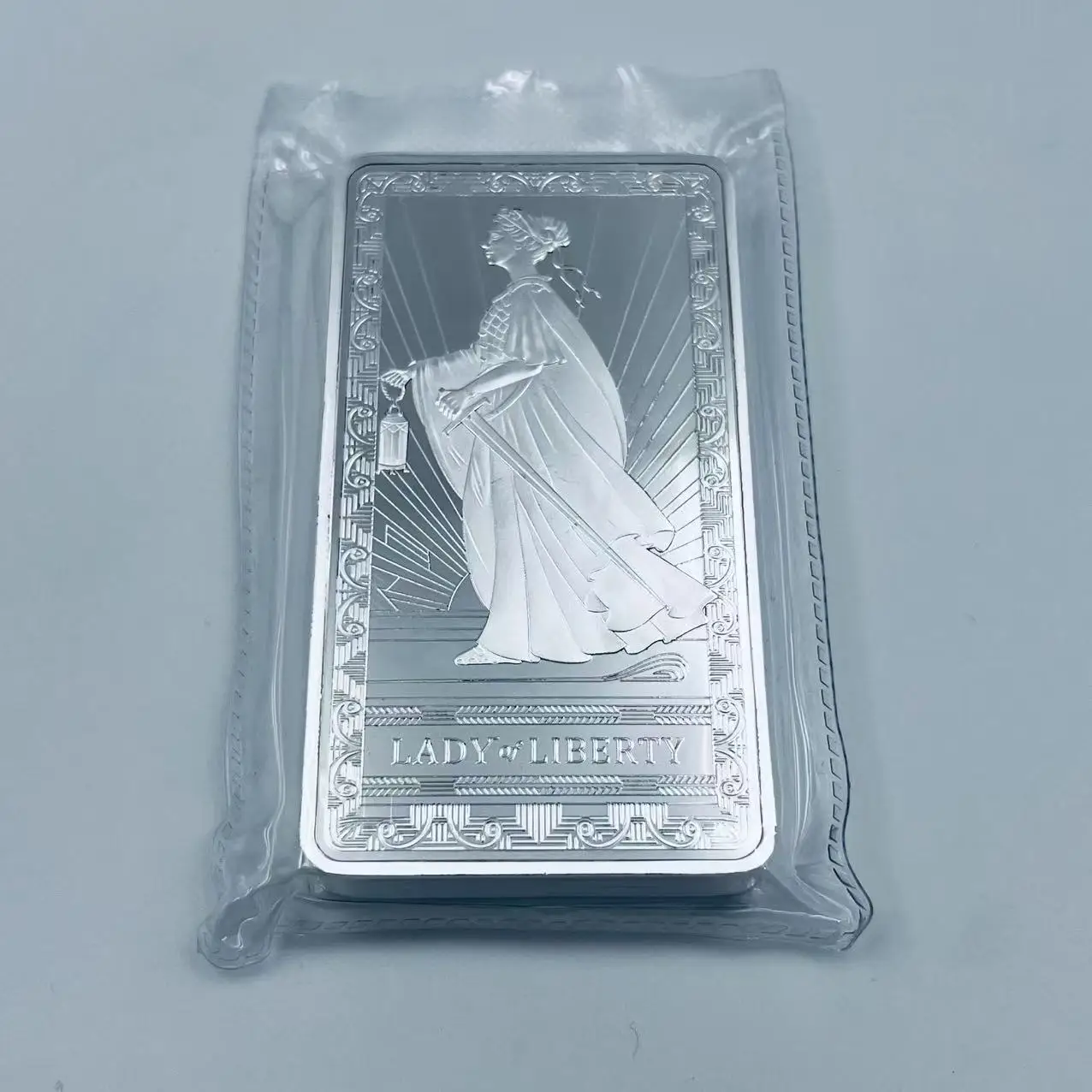 Non Magnetic 10 OZ USA Silver Plated Coin Vacuum Sealed Pack Decoration Bar Badge image 3