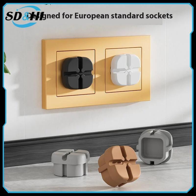 Silicone Baby Child Electrical Safety Guard Protection Anti Electric Shock Plugs Protector For European Standard Power Socket