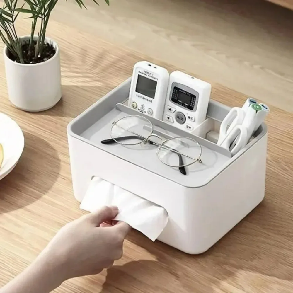 Box of Tissue Box Napkin Holder Remote Control Storage Desk Organizer Office Multifunctional Sundries Ontainer Storage Home