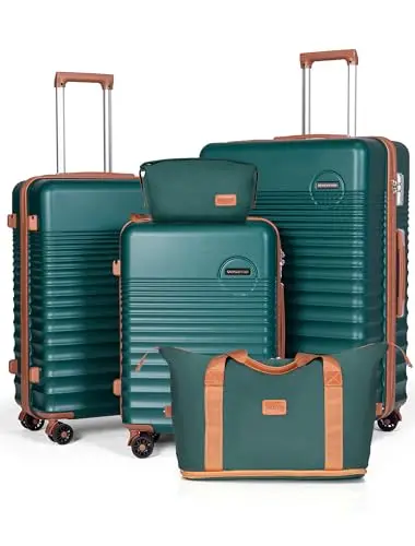 

Наборы чемоданов из 5 предметов, чемоданы на колесах, набор чемоданов с жестким корпусом, набор ручной клади из ABS-пластика с замком TSA, дорожные чемоданы