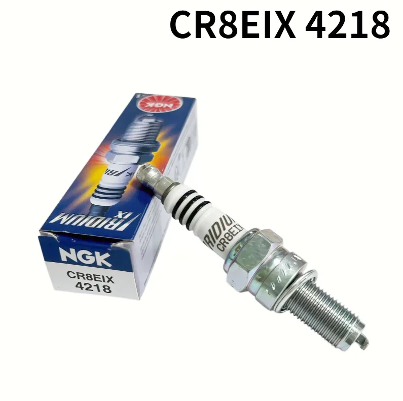 NGK 1PC CR8EIX 4218 Iridium IX Spark Plug Fit For Partial Honda Yamaha Suzuki Kawasaki Motorcycle 4‑Stroke Spare Parts
