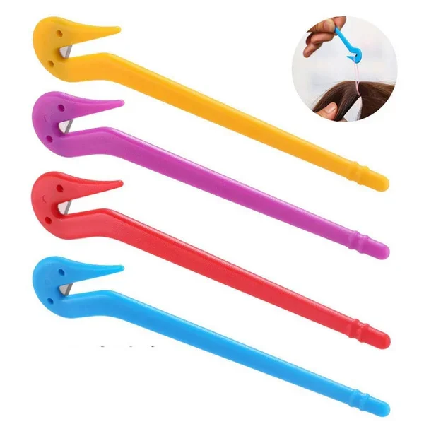 

4Pcs Elastic Hair Band Cutters Disposable Rubber Band Remover Pain Free Hair Ties Removing Cut Knife Tool Styling Accessories
