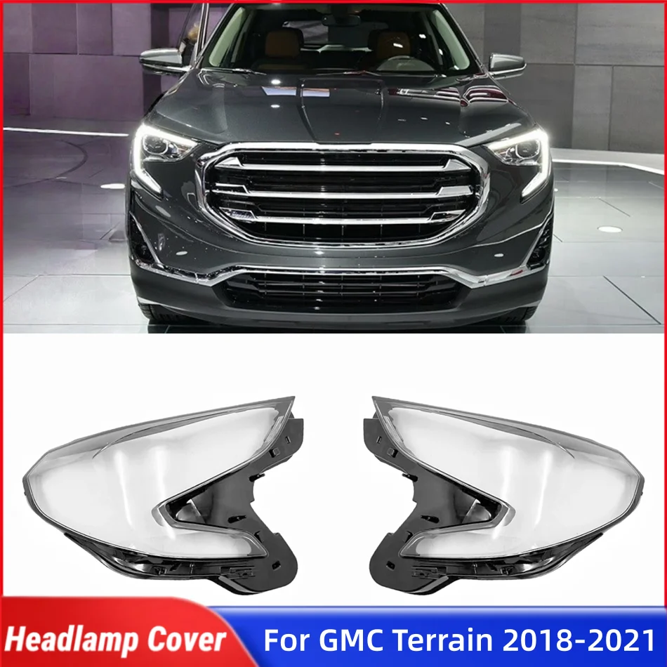 

For GMC Terrain 2018 2019 2020 2021 Auto Accessories Lampshade Caps Headlights Lens Car Front Headlight Lens Cover Lights Shell