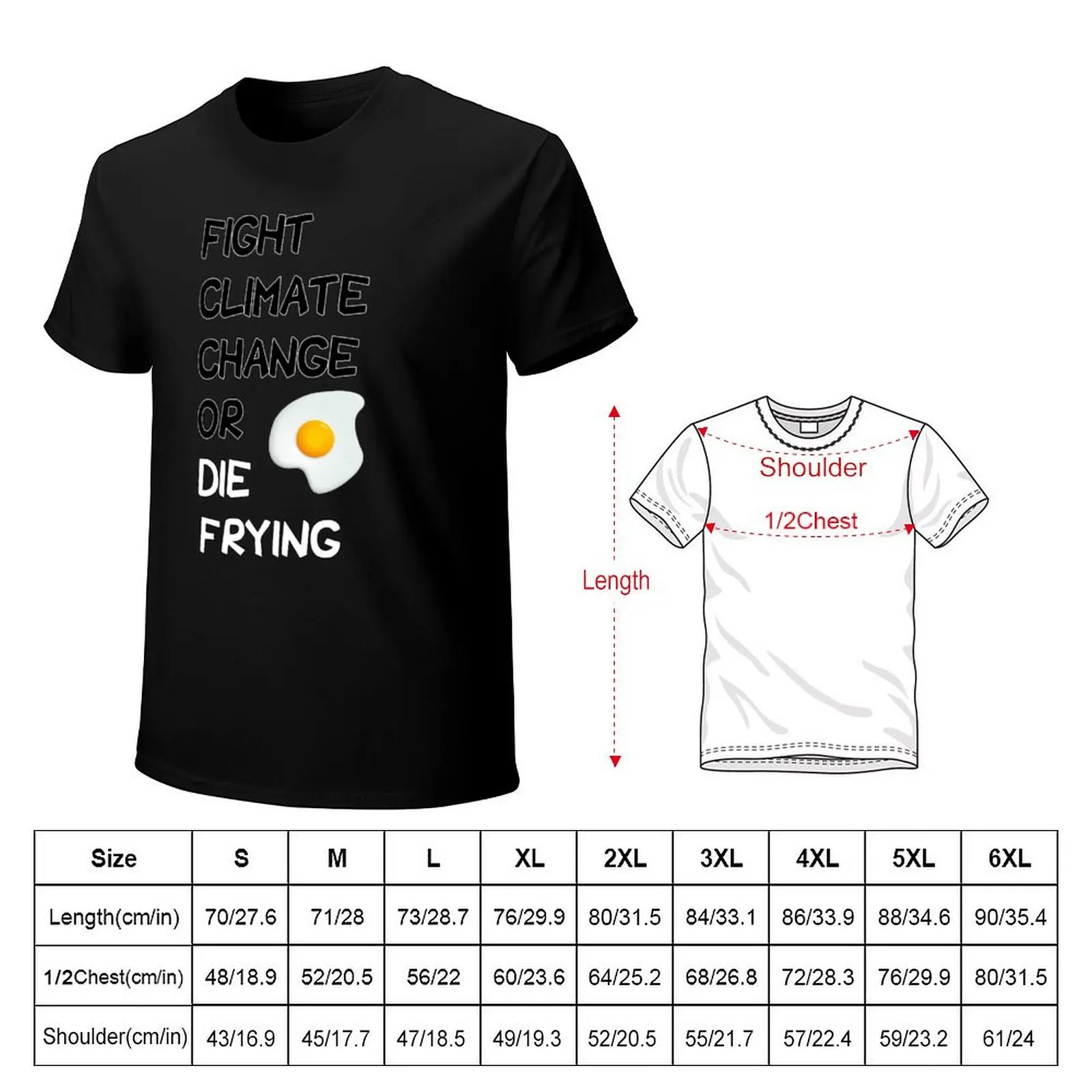 Flight Climate Change or Die Frying T-Shirt Holiday Casual Short Sleeve Top