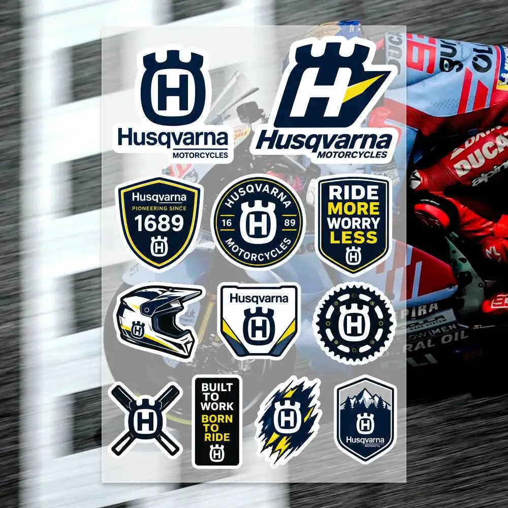 H-Husqvarna Stickers Moto Sticker Auto Body Bumper Windows Motorcycle Laptop Walls Vinyl Decal Car Tuning Accessories