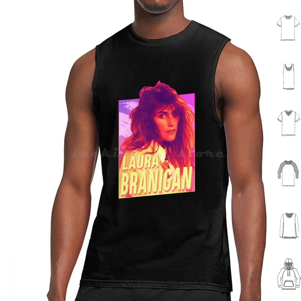 Laura Branigan 80s Tank Tops Print Cotton Laura Branigan 80s Pop