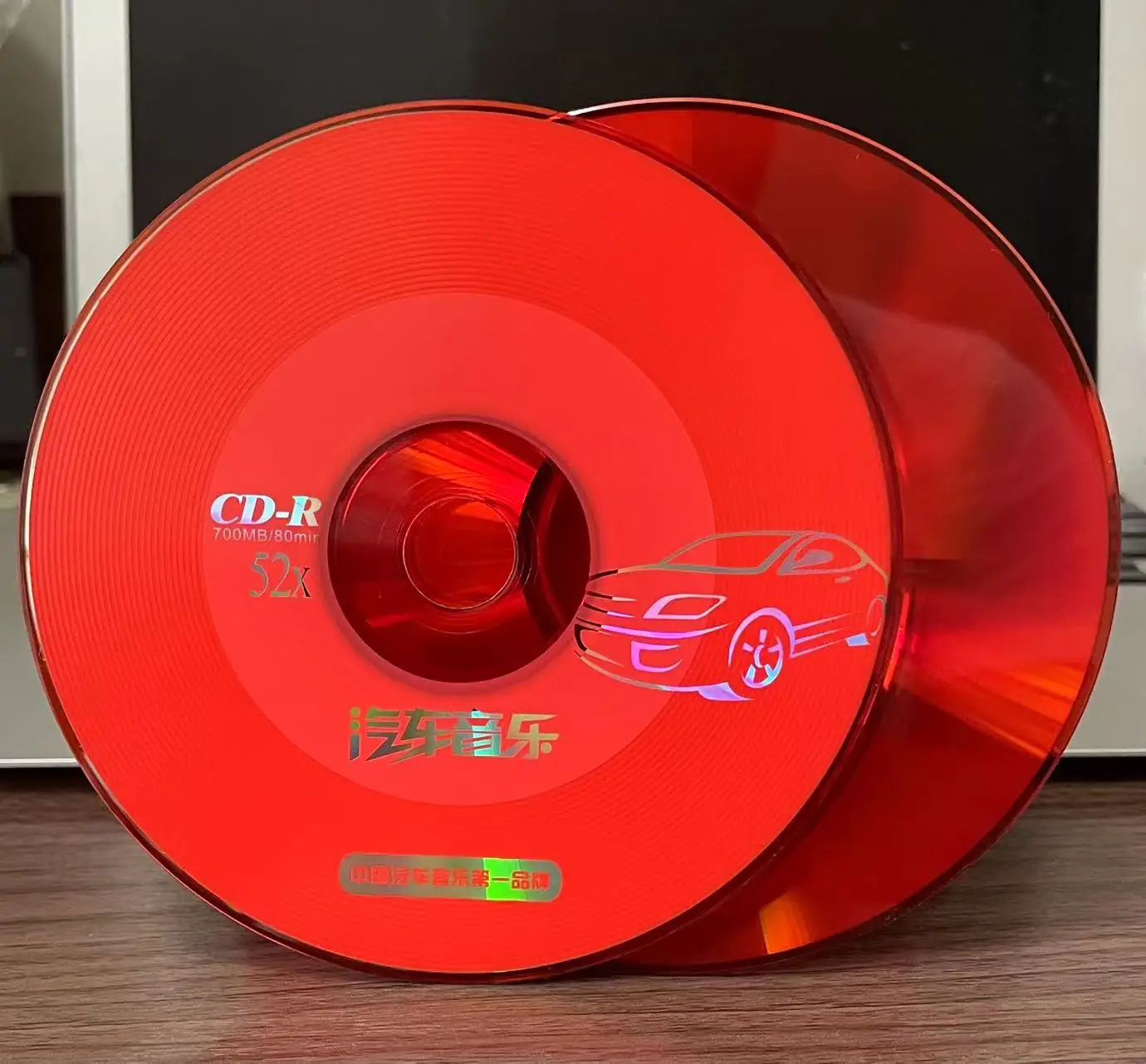 Wholesale 5 Pcs Grade A 700 MB 52x Blank Printed Red Car CD-R Disc