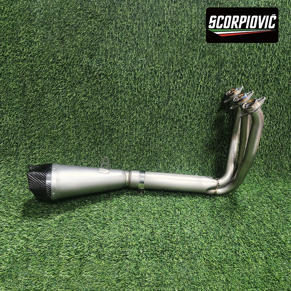 

Titanium alloy Motorcycle Exhaust System For CFMOTO 675SR 675R 675NK Modify 675SRR Bottom row Exhaust Escape Front Link Pipe