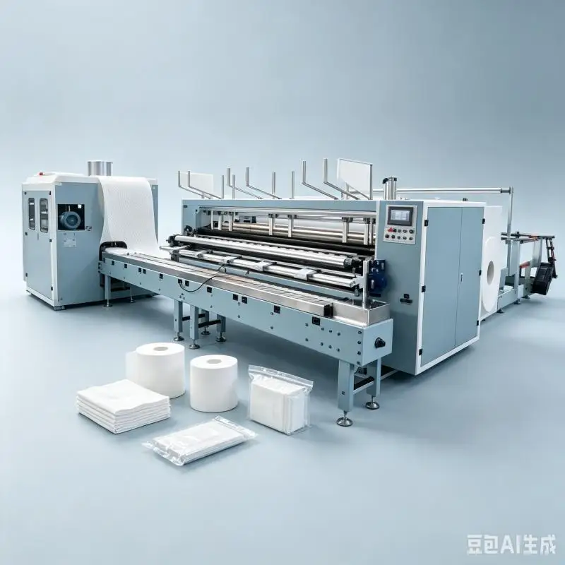 Toilet Tissue Converting Machine Customized Automatic Paper Roll Rewinding Embossing Industrial Manufacturing Equipment