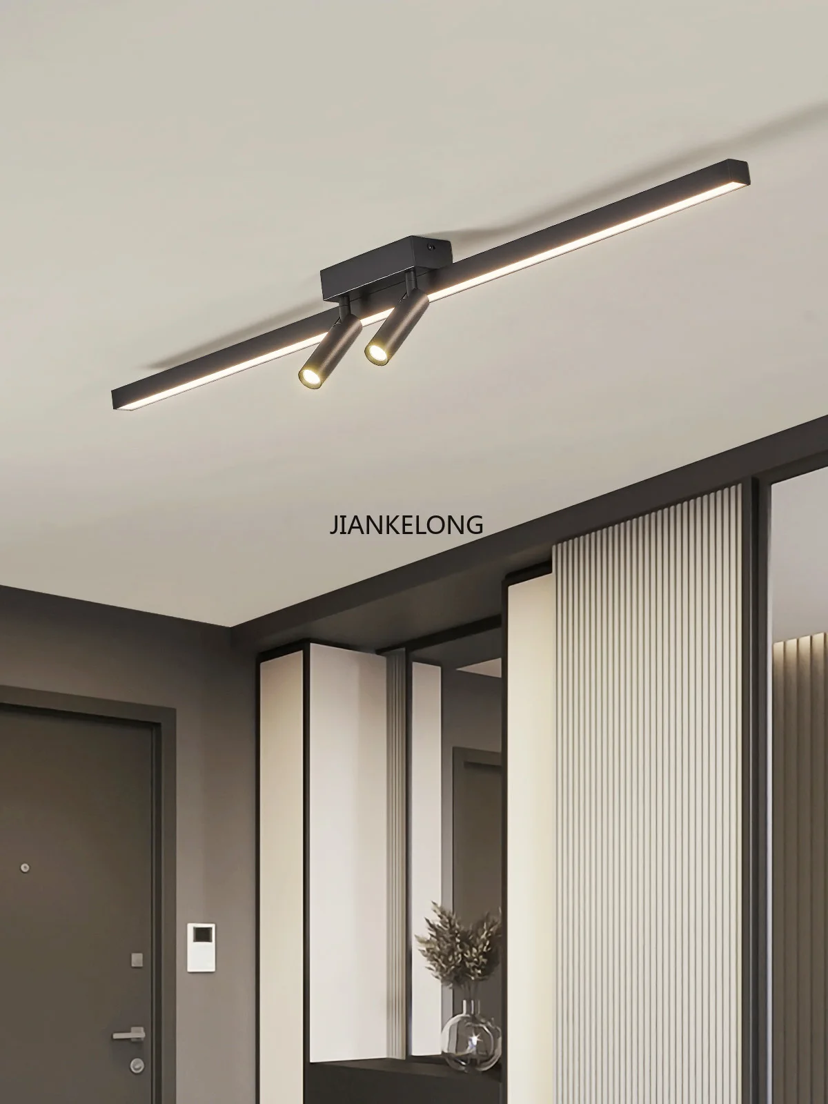 

Modern LED Line Ceiling Lamp modern Living Room Dining Room Master Bedroom Study Fixture Gold Black Ceiling Lights Illumination