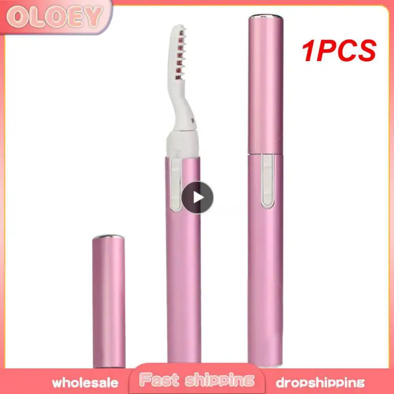 1PCS Portable Electric Heated Eyelash Curler Pen Clip Long Lasting Shape Eye Makeup Curling Kit Cosmetic Beauty Tool Mascara